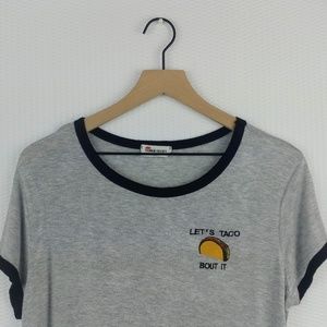 French Pastry "Lets Taco Bout It" Light Gray Shirt